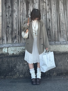 「COACH（コーチ）のアイテム」を使った、ちひろさん（レディース・153cm）の春コーディネート