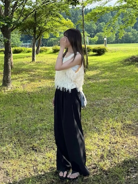 「tiptop（ティップトップ）のアイテム」を使った、ちひろさん（レディース・153cm）の夏コーディネート