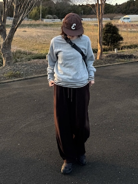 「EKAL（エカル）のアイテム」を使った、ちひろさん（レディース・153cm）の春コーディネート