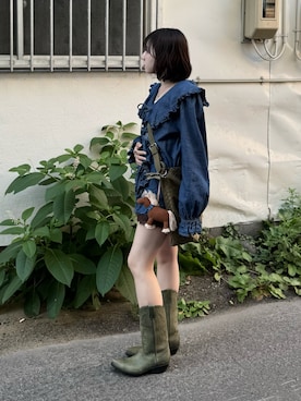 「HELLO.SANFRANCISCO（ハローサンフランシスコ）のアイテム」を使った、ちひろさん（レディース・153cm）の秋コーディネート