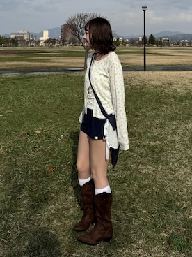 「TINA：JOJUN（ティーナジョジュン）のアイテム」を使った、ちひろさん（レディース・153cm）の春コーディネート