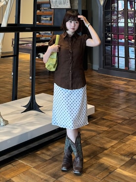 「MOUSSY（マウジー）のアイテム」を使った、ちひろさん（レディース・153cm）の夏コーディネート