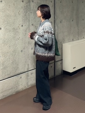 「アイテム（スラックス）」を使った、ちひろさん（レディース・153cm）の冬コーディネート