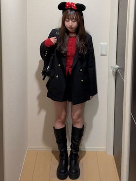 「アイテム（ブーツ）」を使った、ちひろさん（レディース・153cm）の秋コーディネート