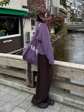 「EKAL（エカル）のアイテム」を使った、ちひろさん（レディース・153cm）の冬コーディネート