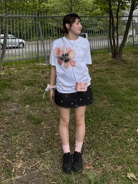 「アイテム（スカート）」を使った、ちひろさん（レディース・153cm）の春コーディネート