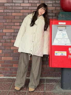 「アイテム（サンダル）」を使った、ちひろさん（レディース・153cm）の秋コーディネート