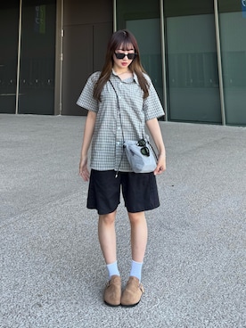 「アイテム（シャツ/ブラウス）」を使った、ちひろさん（レディース・153cm）の夏コーディネート