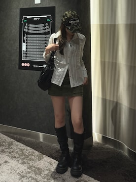 「ミニスカート」｜ちひろさん（骨格ウェーブ・レディース・153cm）の夏コーディネート