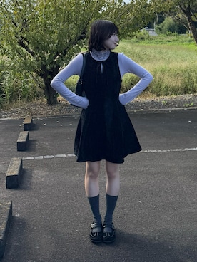 「MARY QUANT（マリークワント）のアイテム」を使った、ちひろさん（レディース・153cm）の秋コーディネート