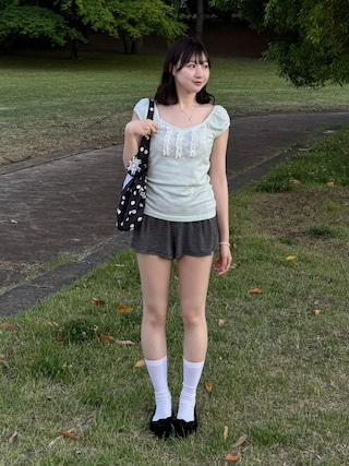 「milliamのアイテム(パンツ)」を使った、ちひろさん(レディース・153cm)の春コーディネート