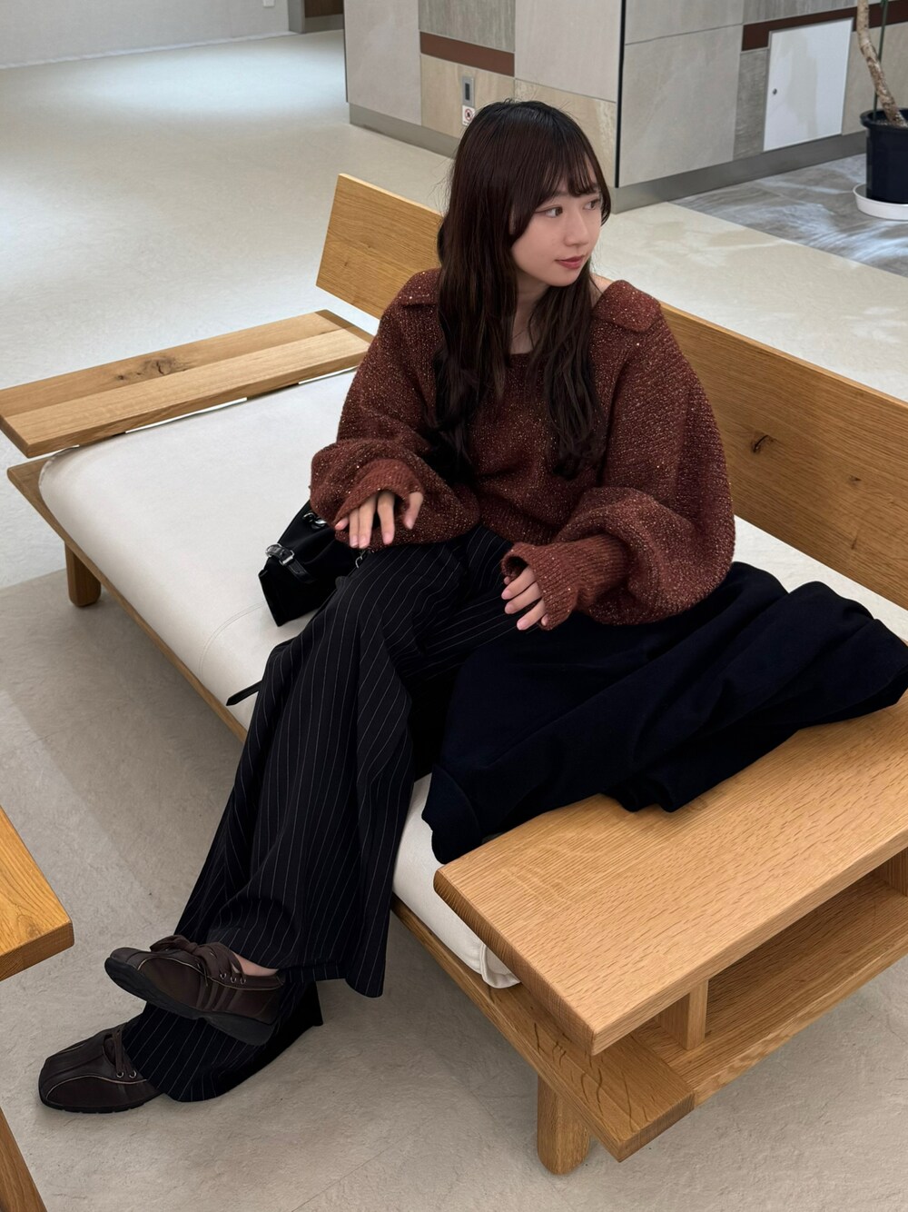 loin nuit ロワンニュイ スパンコールニットセットアップ loin nuit