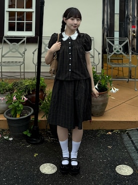 「MARY QUANT（マリークワント）のアイテム」を使った、ちひろさん（レディース・153cm）の夏コーディネート