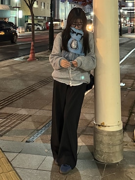 「アイテム（マフラー）」を使った、ちひろさん（レディース・153cm）の秋コーディネート