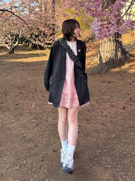 「桜」｜ちひろさん（レディース・153cm）の春コーディネート