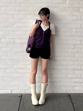 「ROCKFISH WEATHERWEAR（ロックフィッシュウェザーウェア）のアイテム」を使った、ちひろさん（レディース・153cm）の夏コーディネート