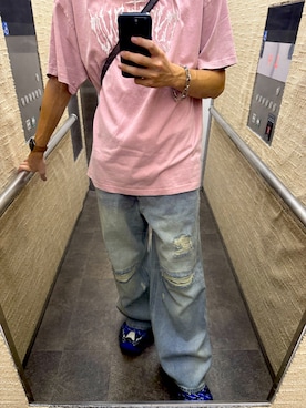 「アイテム（Tシャツ/カットソー）」を使った、kyosukeさん（メンズ・172cm・10代）の夏コーディネート