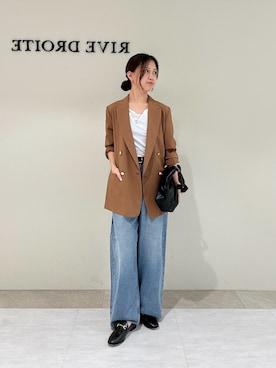 「アイテム（テーラードジャケット）」を使った、hirokoさん（レディース・158cm）の夏コーディネート