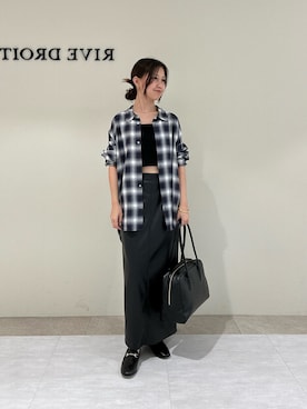 「レザースカート」｜hirokoさん（レディース・158cm）の夏コーディネート