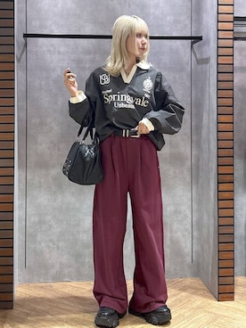 「PBLIM（ページボーイリム）のアイテム」を使った、さとみんさん（レディース・157cm）の秋コーディネート