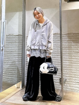 「アイテム（ヘアアクセサリー、ホワイト系）」を使った、みきのすけさん（レディース・160cm・30代）の秋コーディネート