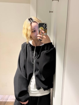 「JEANASIS（ジーナシス）のセミシアーリブヘンリー LS/326122（Tシャツ/カットソー、ホワイト系）」を使った、みきのすけさん（レディース）の春コーディネート