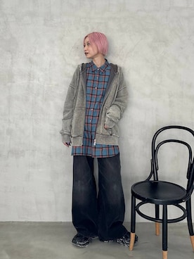 「アイテム（パーカー）」を使った、みきのすけさん（レディース・160cm・30代）の夏コーディネート