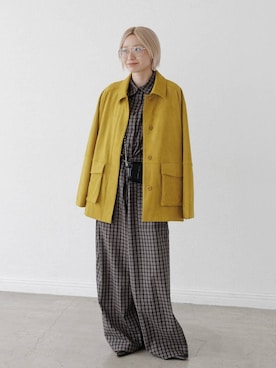 「アイテム（つなぎ/オールインワン）」を使った、みきのすけさん（レディース・160cm・30代）の秋コーディネート