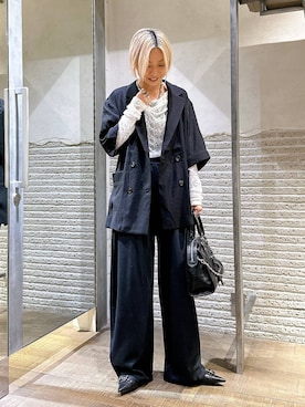 「アイテム（ジャケット/アウター）」を使った、みきのすけさん（レディース・160cm・30代）の夏コーディネート