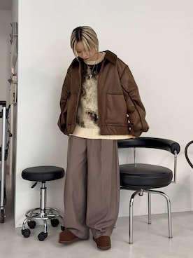 「アイテム（スラックス）」を使った、みきのすけさん（レディース・160cm・30代）の秋コーディネート