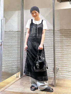 「アイテム（ニットキャップ/ビーニー）」を使った、みきのすけさん（レディース・160cm・30代）の夏コーディネート
