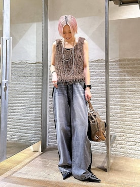 「JEANASIS（ジーナシス）のアイテム（パンツ）」を使った、みきのすけさん（レディース・160cm）の夏コーディネート