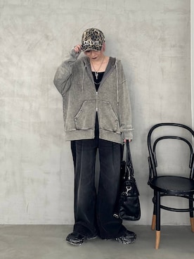 「アイテム（パーカー）」を使った、みきのすけさん（レディース・160cm・30代）の夏コーディネート