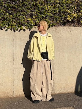 「JEANASIS（ジーナシス）のルーセントパールネックレス/638301（ネックレス、シルバー系）」を使った、みきのすけさん（レディース）の春コーディネート