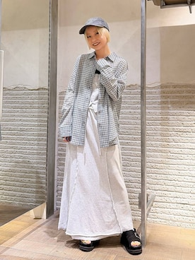 「JEANASIS（ジーナシス）のアイテム（キャップ）」を使った、みきのすけさん（レディース・160cm）の春コーディネート