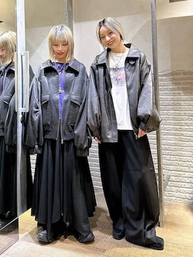 「アイテム（スウェット、パープル系）」を使った、みきのすけさん（レディース・160cm）の秋コーディネート