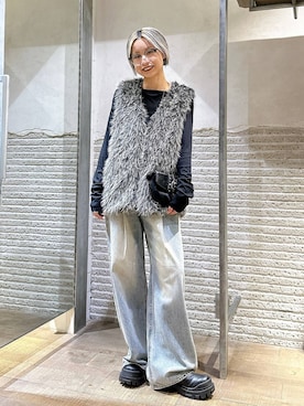 「アイテム（ベスト）」を使った、みきのすけさん（レディース・160cm・30代）の秋コーディネート