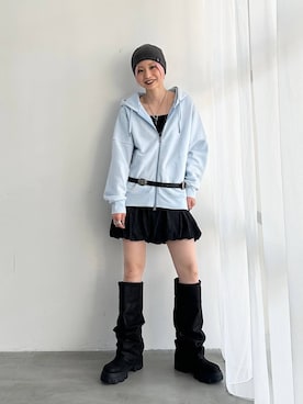 「アイテム（ニットキャップ/ビーニー）」を使った、みきのすけさん（レディース・160cm・30代）の夏コーディネート