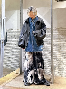 「アイテム（ジャケット/アウター）」を使った、みきのすけさん（レディース・160cm・30代）の秋コーディネート