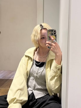 「JEANASIS（ジーナシス）のアイテム（ブルゾン）」を使った、みきのすけさん（レディース・160cm）の春コーディネート