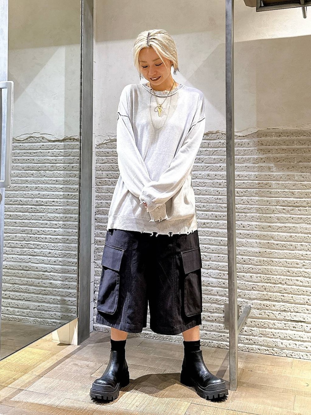 12Gストーンウォッシュカットライクプルオーバー/595826を使った人気