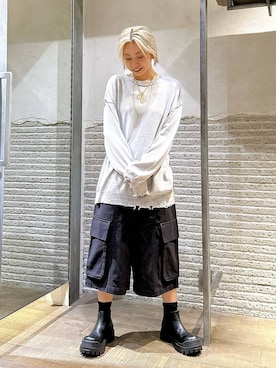 「アイテム（カーゴパンツ）」を使った、みきのすけさん（レディース・160cm・30代）の秋コーディネート