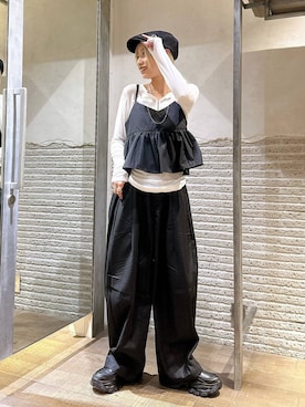 「アイテム（ハンチング/ベレー帽）」を使った、みきのすけさん（レディース・160cm）の秋コーディネート
