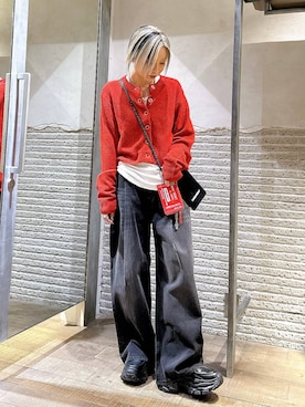 「アイテム（カードケース）」を使った、みきのすけさん（レディース・160cm）の秋コーディネート