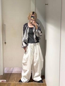 「JEANASIS（ジーナシス）のルーセントパールネックレス/638301（ネックレス、シルバー系）」を使った、みきのすけさん（レディース）の春コーディネート