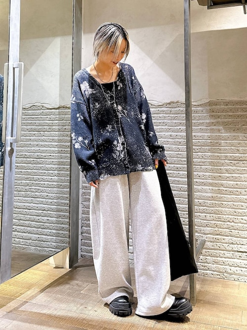 セール】BlurフラワープリントVカーディガン/604991（カーディガン