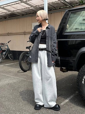 「アイテム（スウェットパンツ）」を使った、みきのすけさん（レディース・160cm・30代）の秋コーディネート
