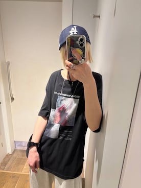 「JEANASIS（ジーナシス）のアイテム（Tシャツ/カットソー）」を使った、みきのすけさん（レディース・160cm）の春コーディネート