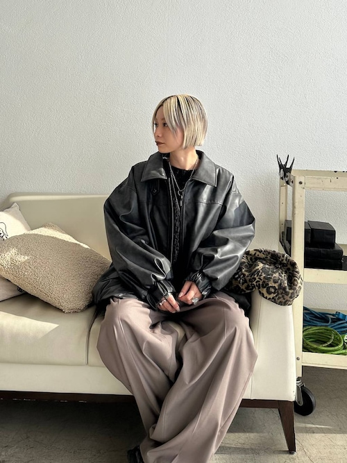 ジーナシス　ヴィンテージ　レザーブルゾン JEANASIS ブルゾン アウター 「WEB限定」ヴィンテージレザー
