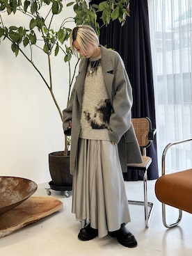 「アイテム（ピーコート）」を使った、みきのすけさん（レディース・160cm）の秋コーディネート